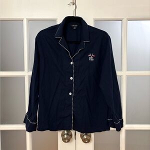 Ralph Lauren Dark Blue Casual Button Down Shirt